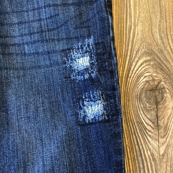 GAP Dark Wash Distressed Denim Jean Leggings 4/27R - Picture 4 of 10